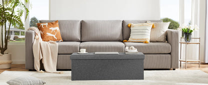 Folding Storage Ottoman Bench