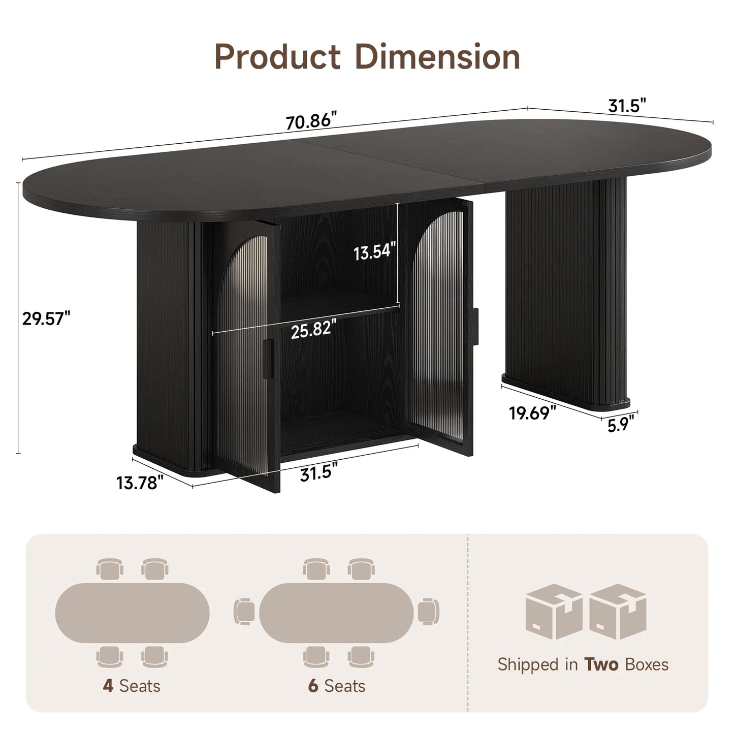 Thackeray Walnut Oval Dining Table