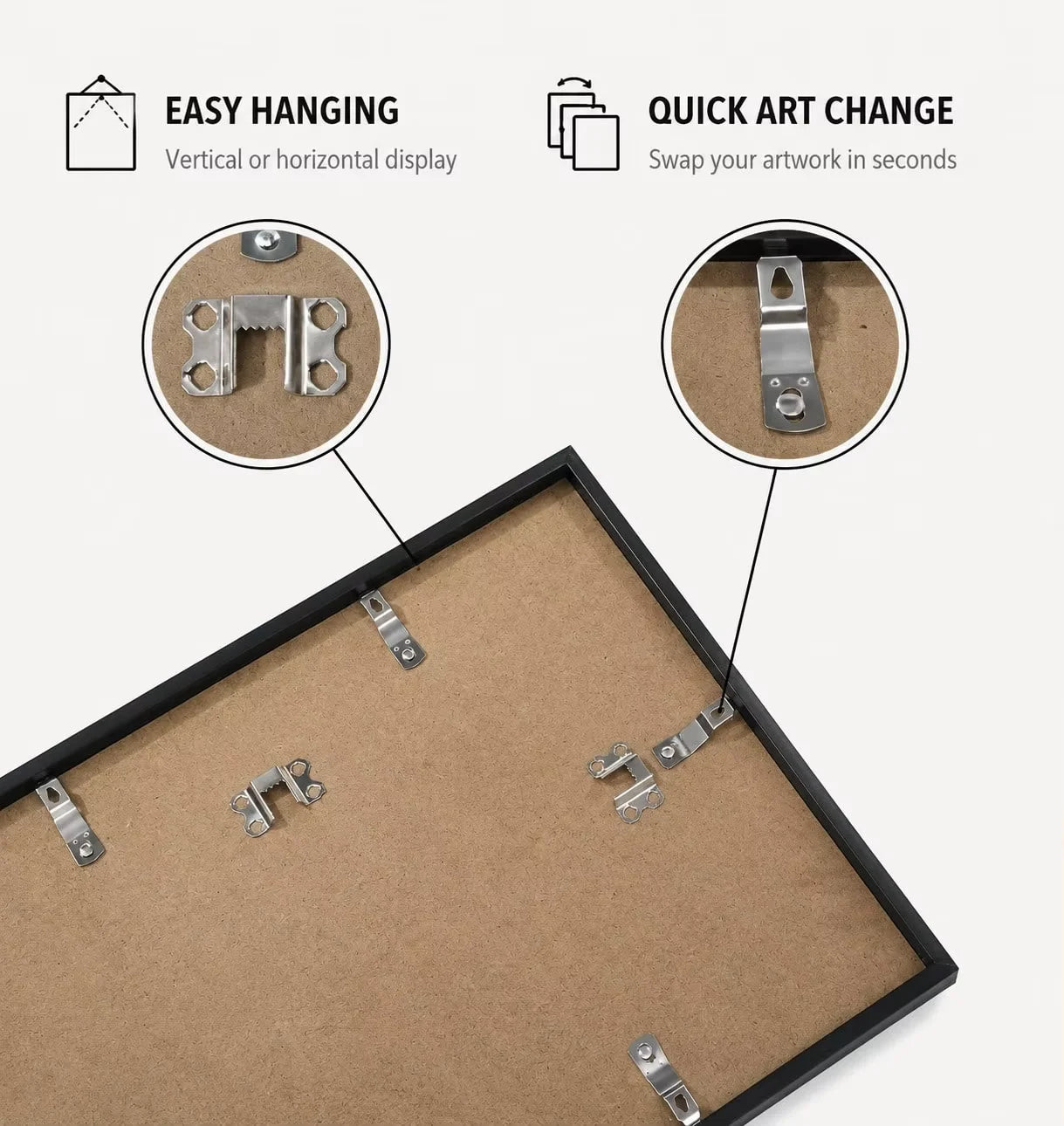 Aluminum Picture Frames Set (3-Pack)