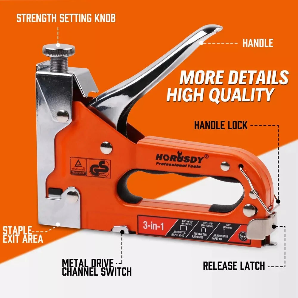 3-in-1 Heavy Duty Staple Gun