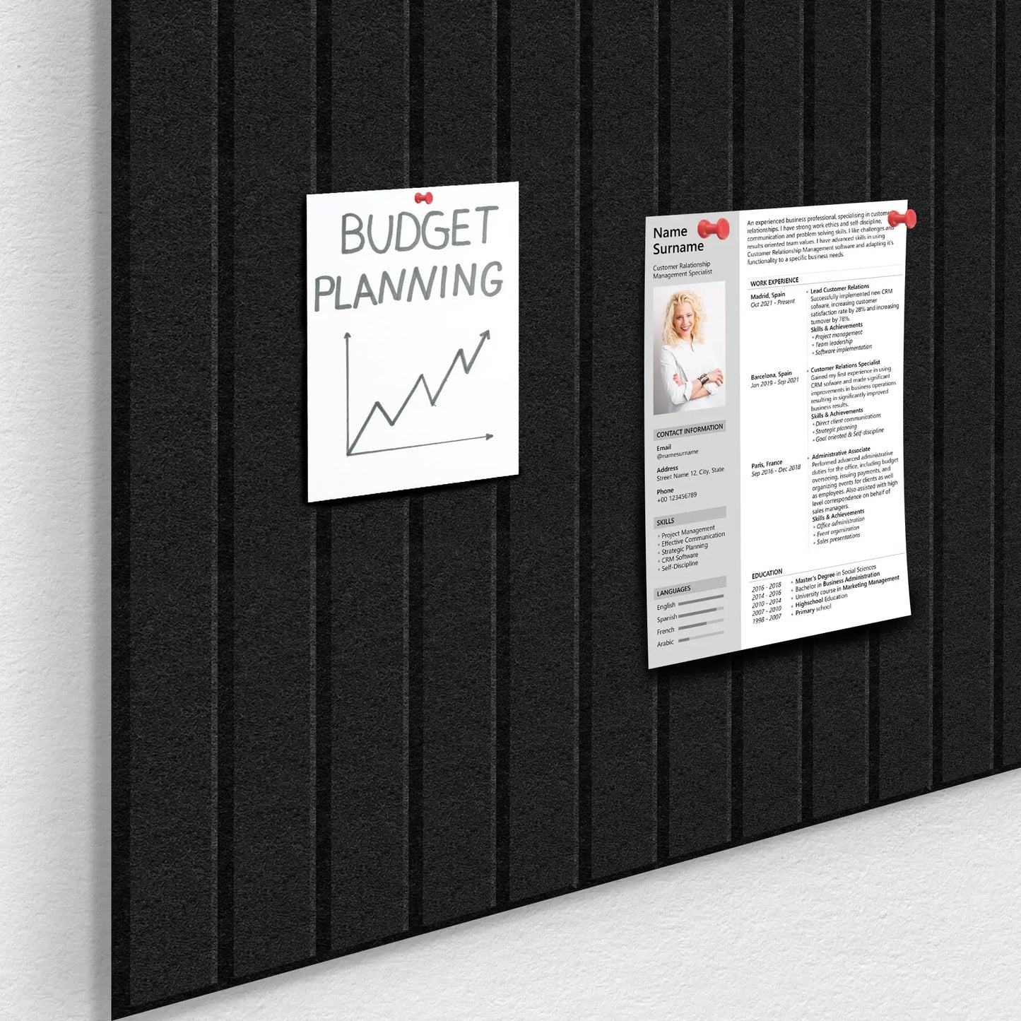 BlackFelt 6pc Office Wall Board Set