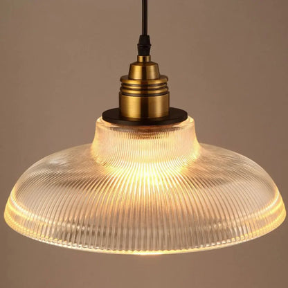 LumiVibe Ribbed Glass Pendant Light