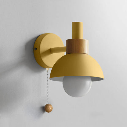Nordic Wood Pull-Switch Wall Sconce