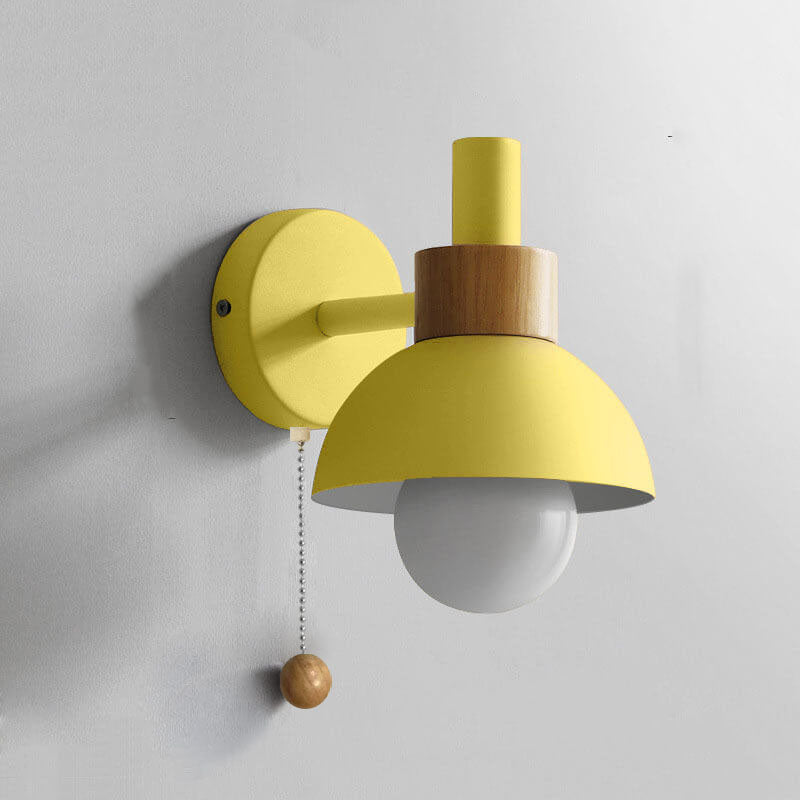 Nordic Wood Pull-Switch Wall Sconce