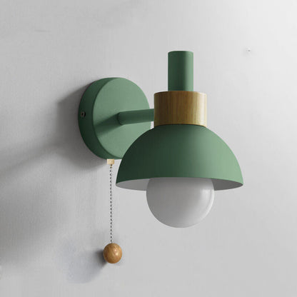 Nordic Wood Pull-Switch Wall Sconce