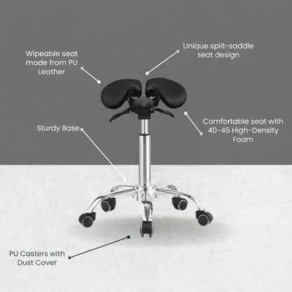 Saddle Style Split Seat Ergonomic Chair