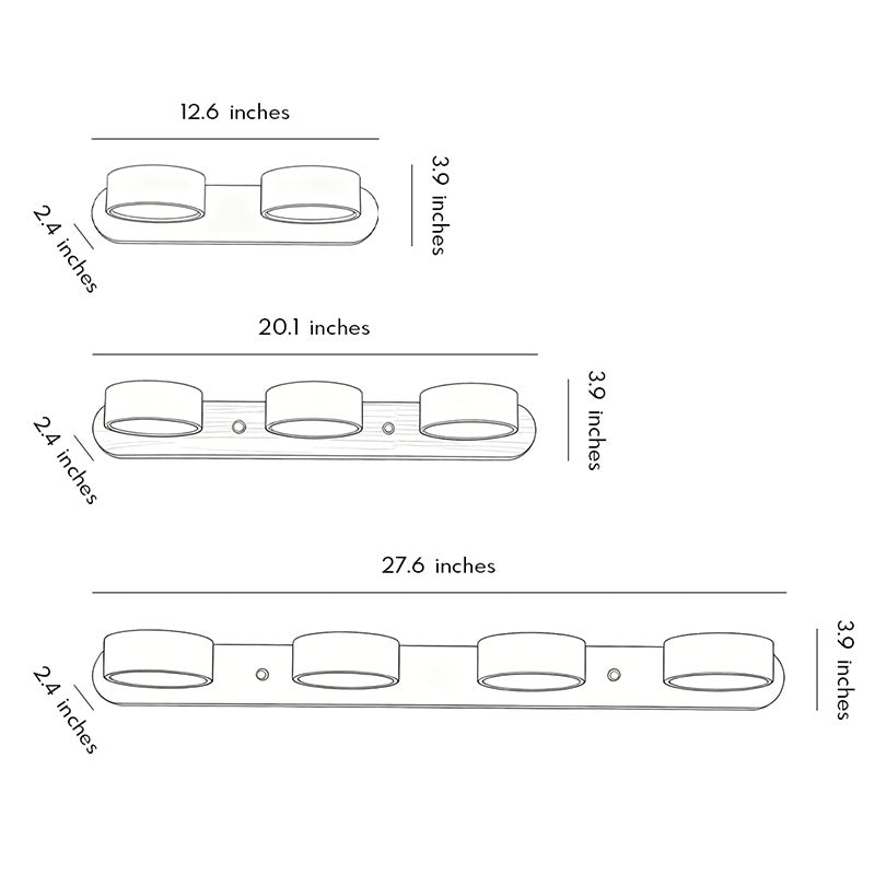 Ergové Japandi Vanity Light Bar Travertine Wall Mount