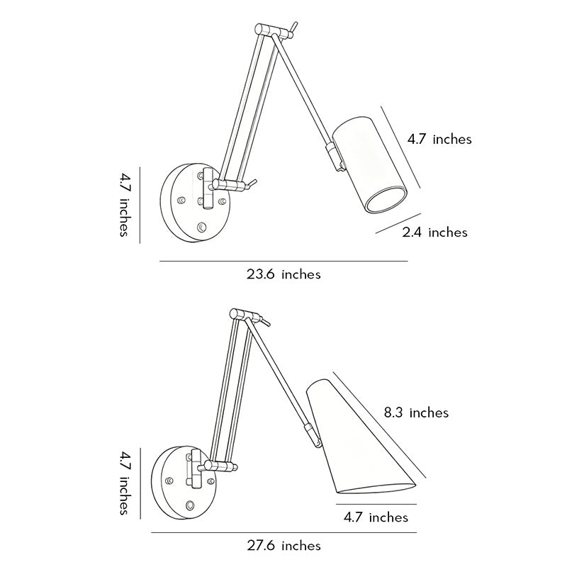 Ergové Adjustable Swing Arm Wall Sconce LED Iron