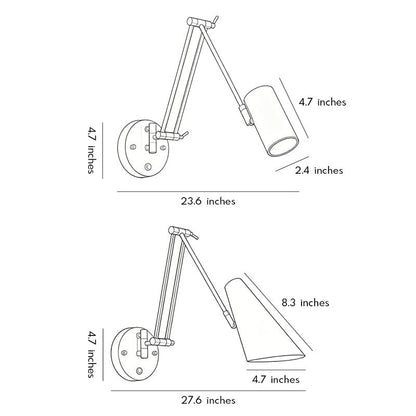 Ergové Adjustable Swing Arm Wall Sconce LED Iron