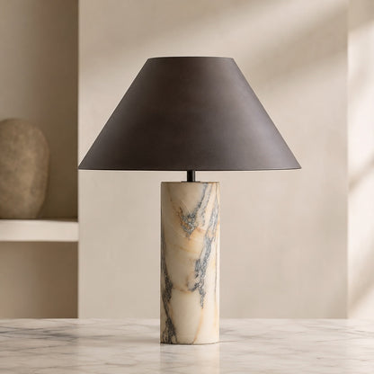 Modern Black Shade Marble Table Lamp