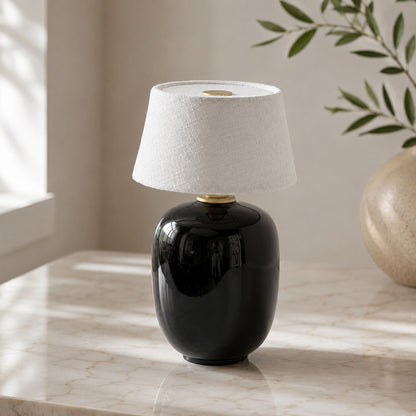 Modern Taupe Ceramic Table Lamp