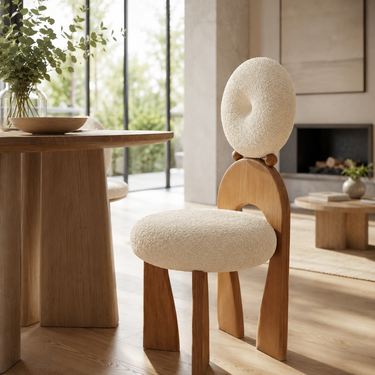 Alette Arched Wooden Dining Chair
