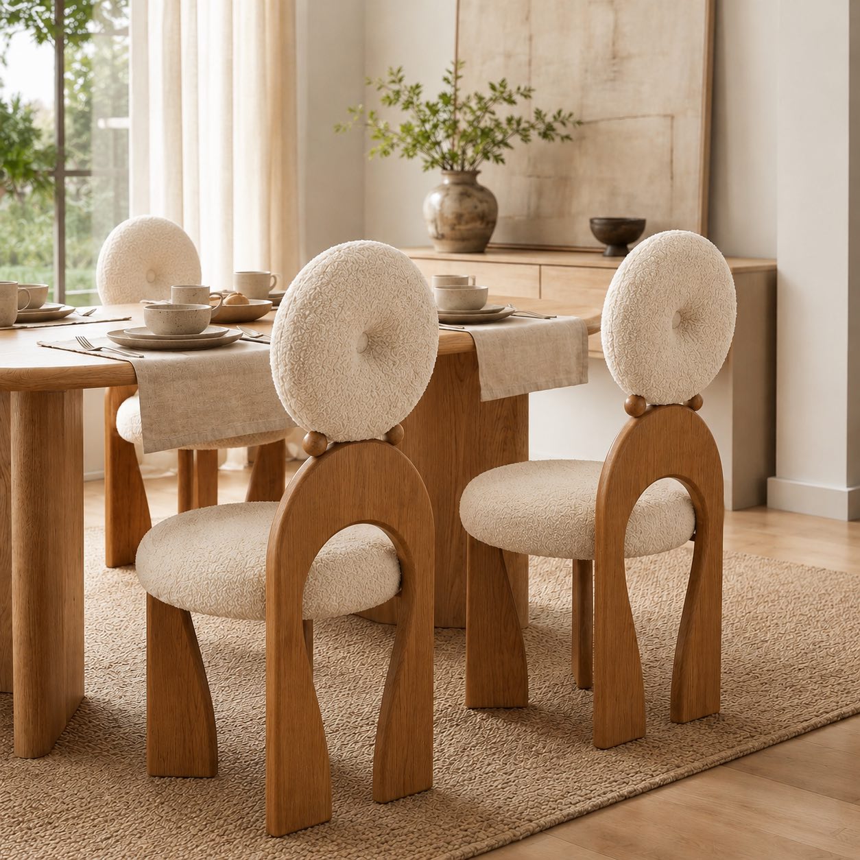 Alette Arched Wooden Dining Chair