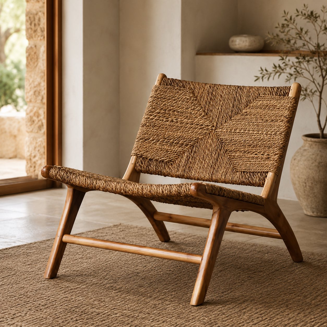 Ane Nordic Ash Wood Sofa Chair