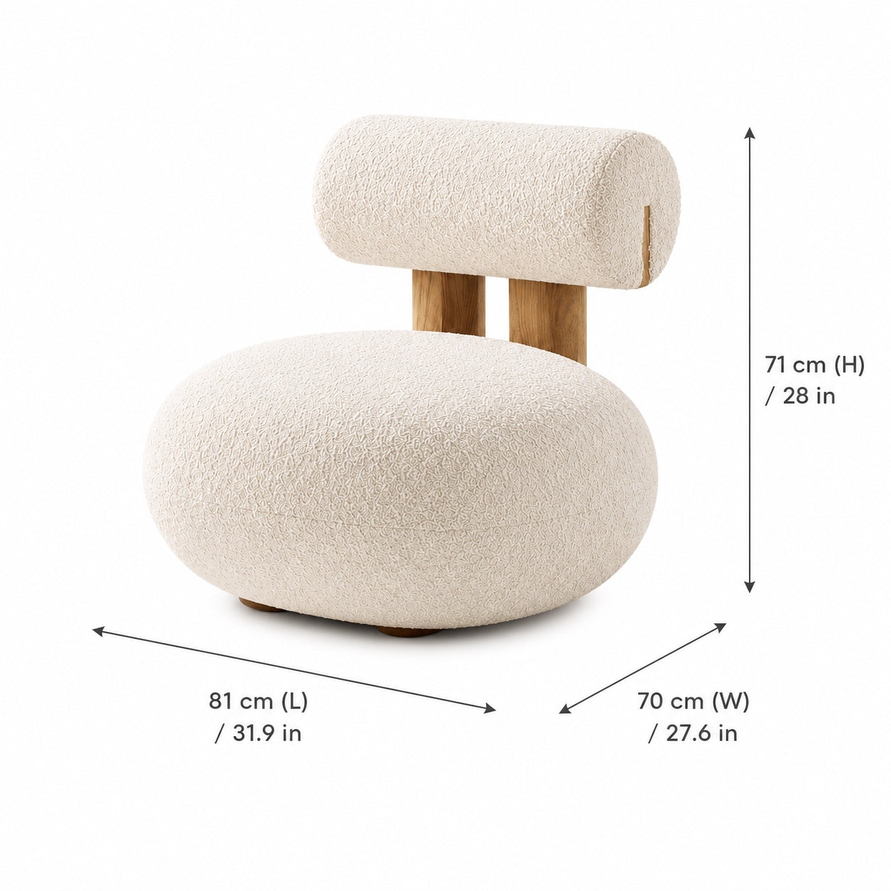 Cosmo Cylindrical Back Dining Chair