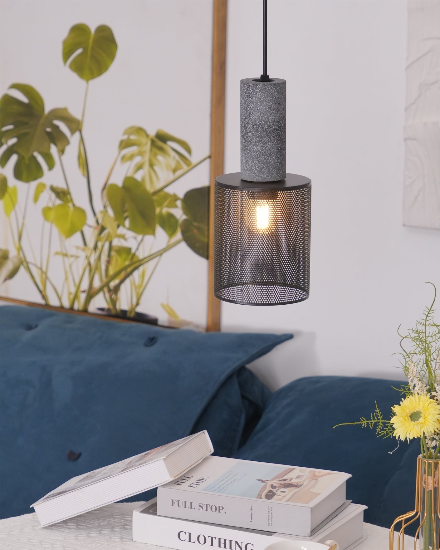 Industrial Concrete Pendant Light