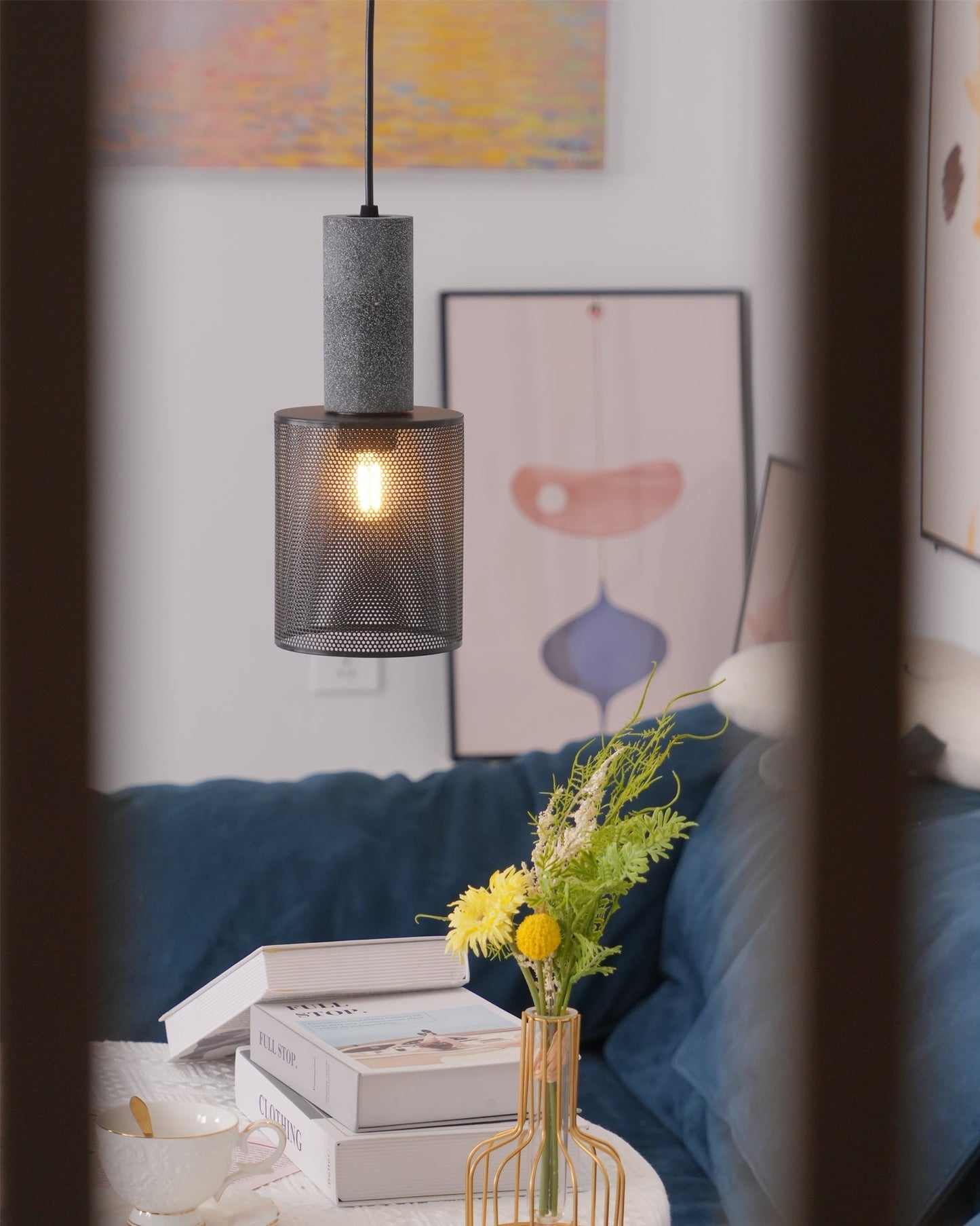 Industrial Concrete Pendant Light