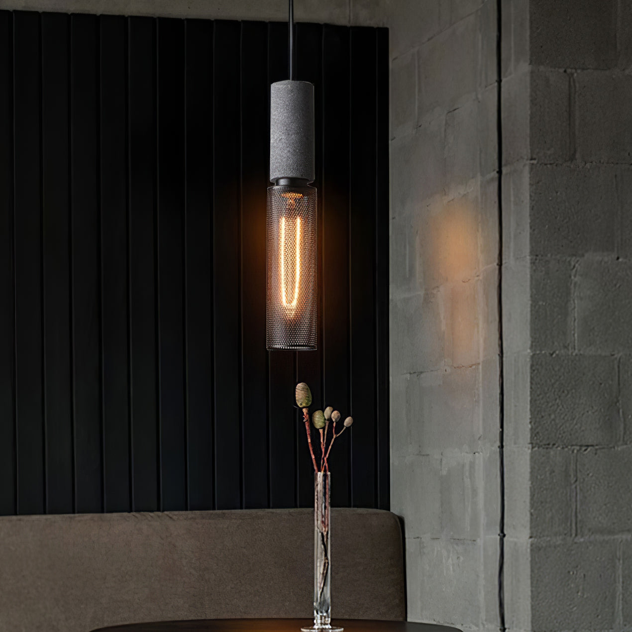 Industrial Concrete Pendant Light