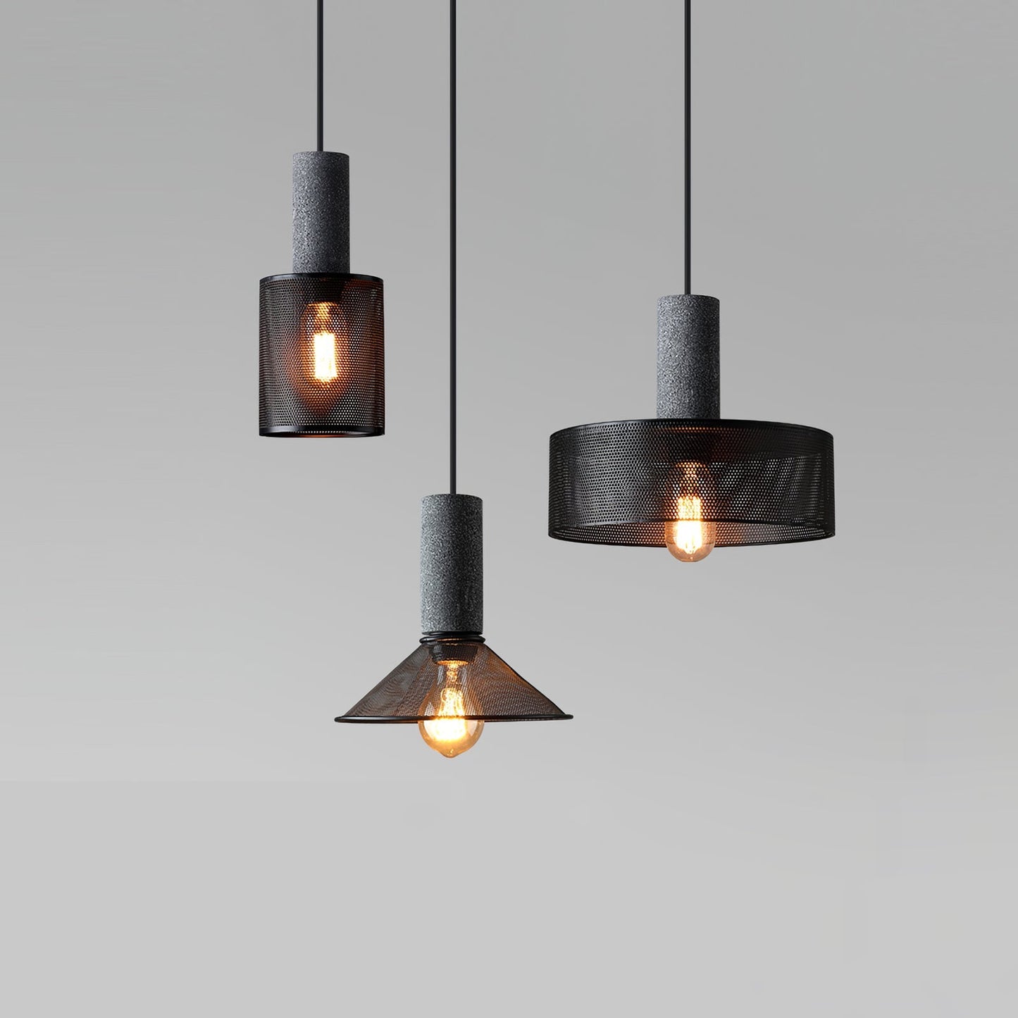 Industrial Concrete Pendant Light