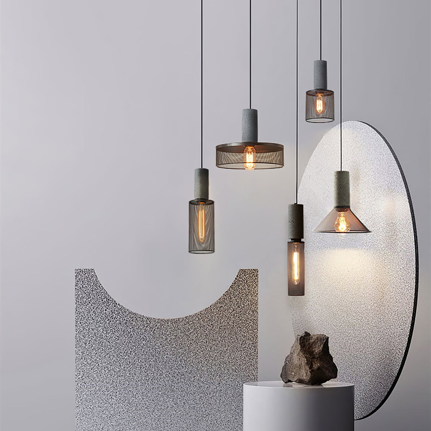 Industrial Concrete Pendant Light