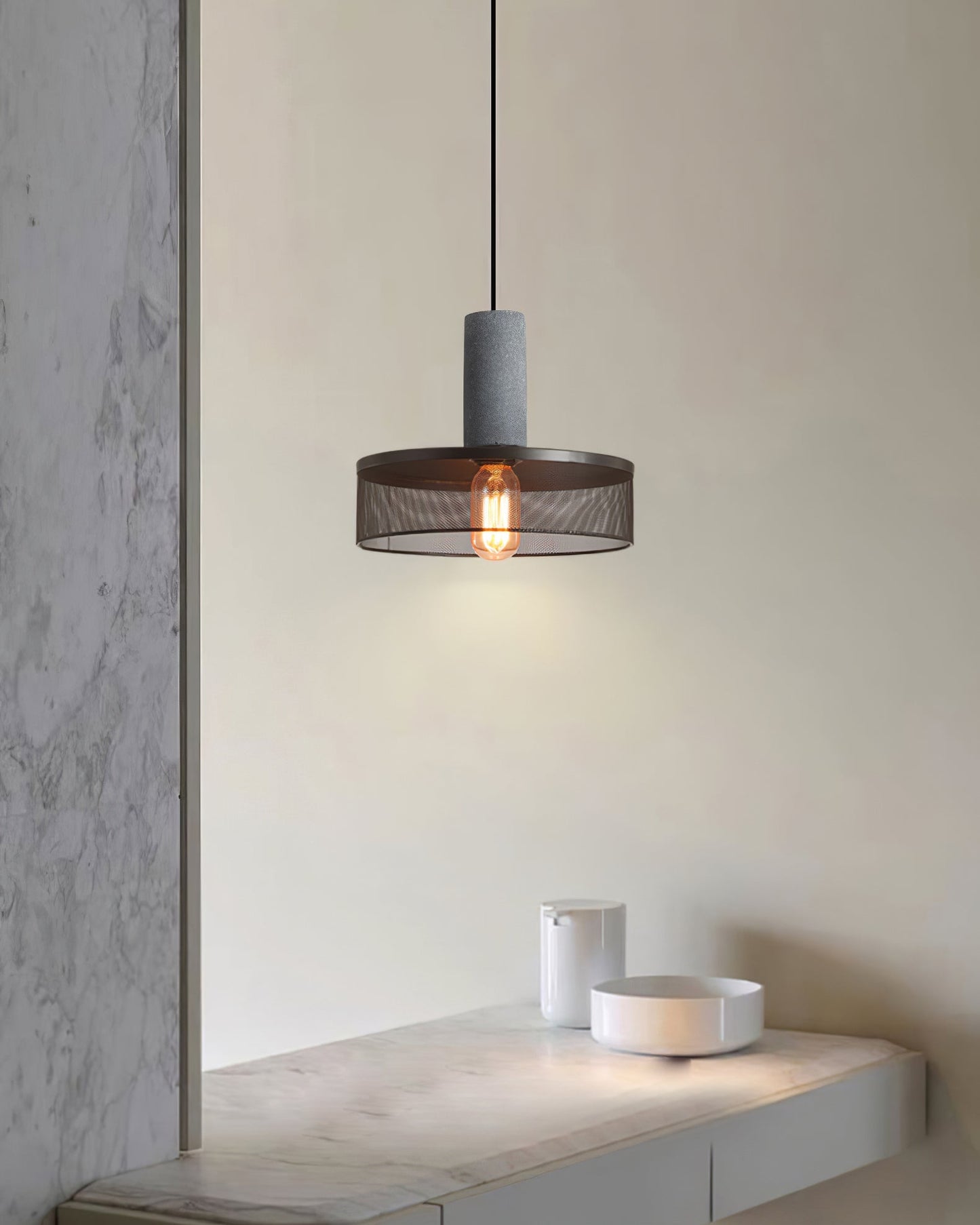 Industrial Concrete Pendant Light