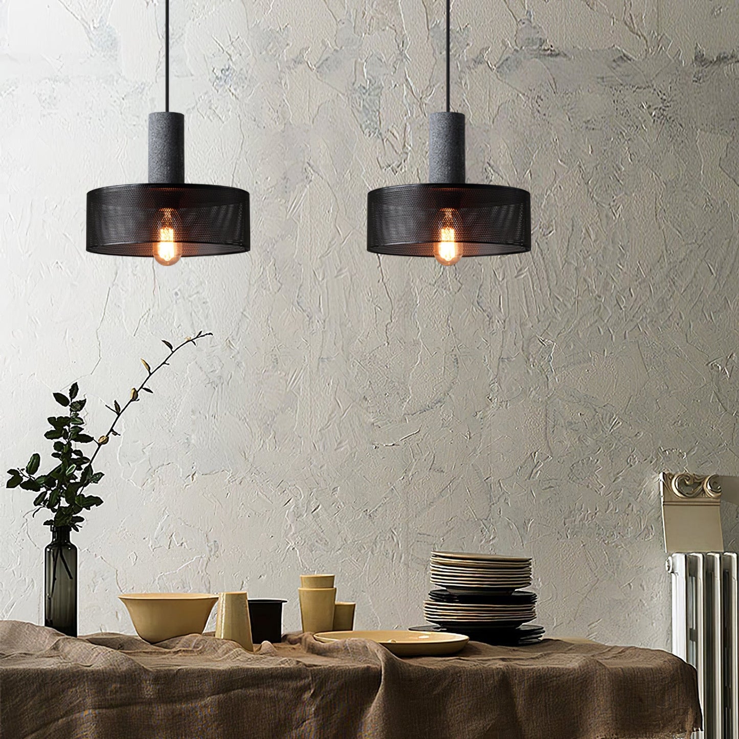 Industrial Concrete Pendant Light