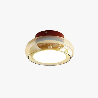 June Retro Glass Flush Ceiling Light