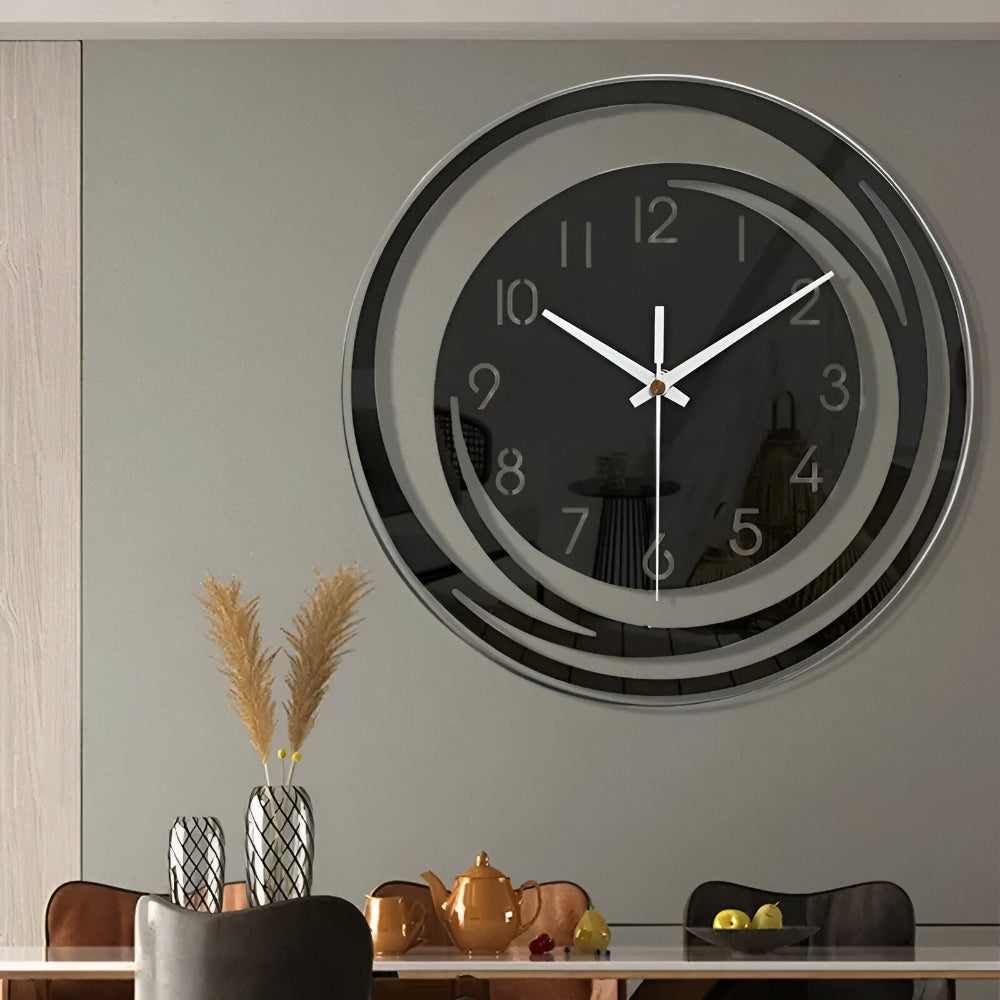 Sorana Black Acrylic Wall Clock