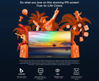 15.6" Portable USB-C Monitor for Travel