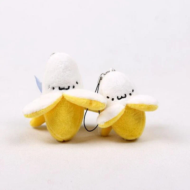 Cute Banana Plush Keychain Charm