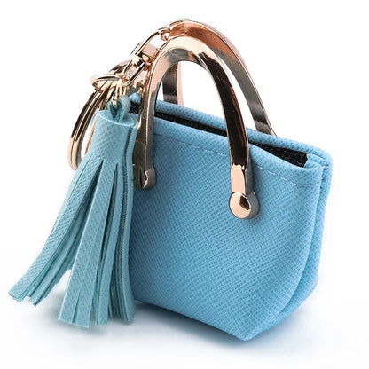 Mini Leather Coin Purse Keychain