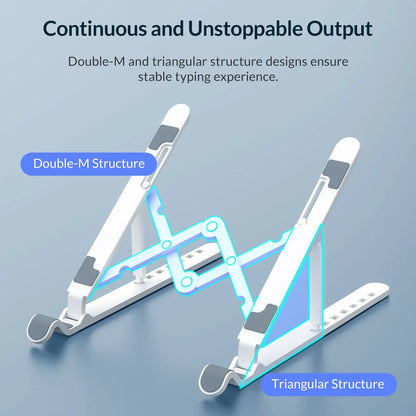 7-Angle Foldable Laptop Riser