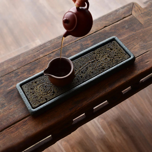 Volcanic Basalt Dragon Tea Tray