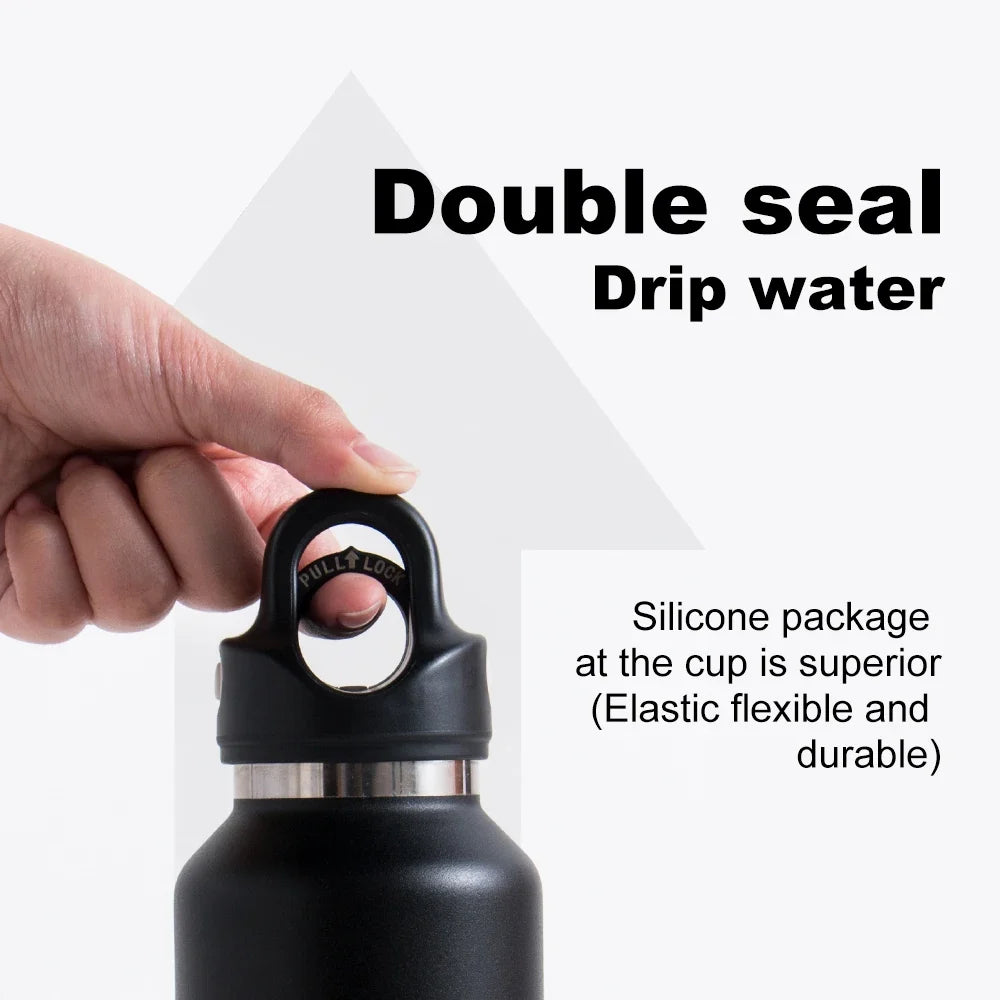950ml Insulated Steel Thermos Flask, No-Spill Lid