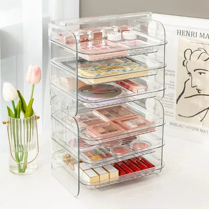 3-Tier Dustproof Makeup & Jewelry Organizer