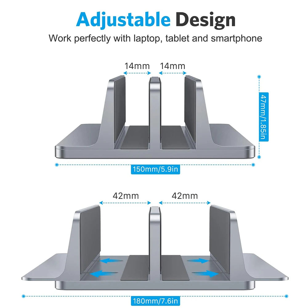 Aluminum Vertical Laptop Stand
