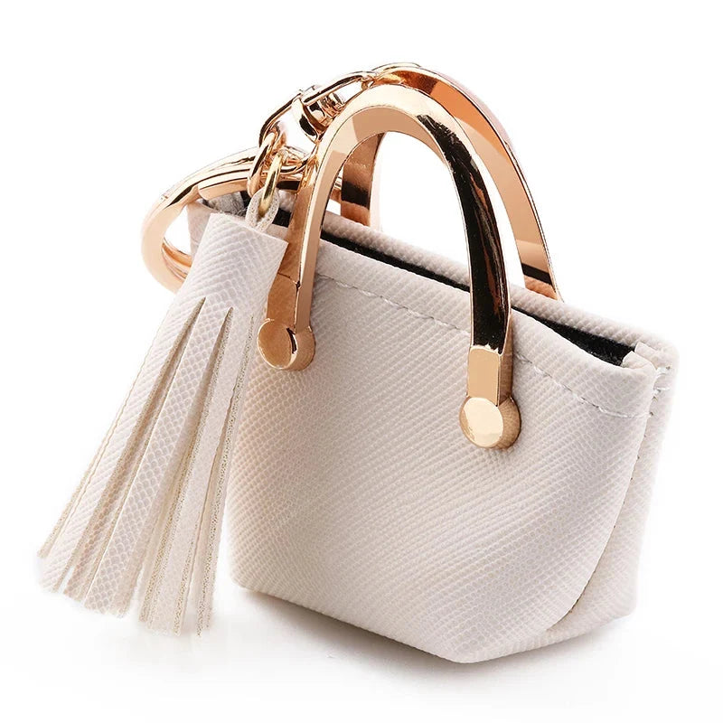 Mini Leather Coin Purse Keychain