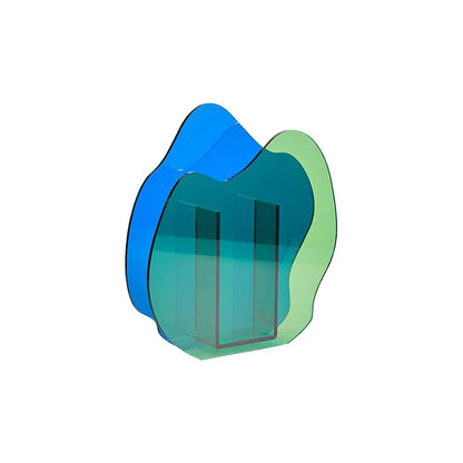 Acrylic Rainbow Geometric Tabletop Vase