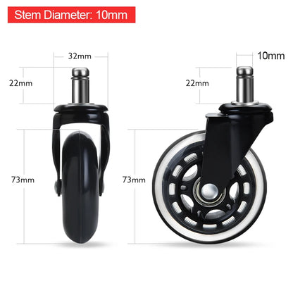 NAIERDI Office Chair Caster Wheels