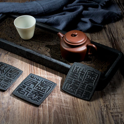 Volcanic Basalt Dragon Tea Tray