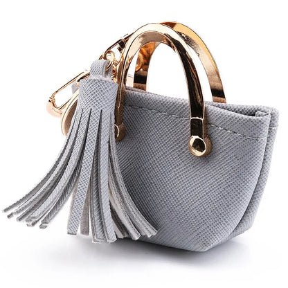 Mini Leather Coin Purse Keychain