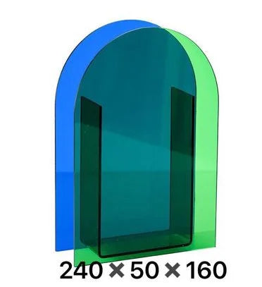 Acrylic Rainbow Geometric Tabletop Vase