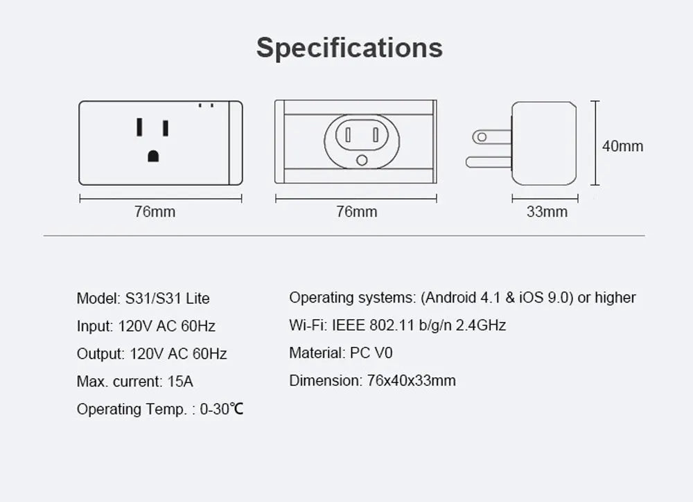 Smart Wi-Fi Plug with Power Monitor