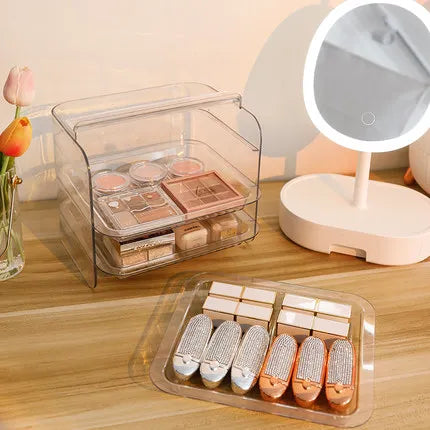 3-Tier Dustproof Makeup & Jewelry Organizer