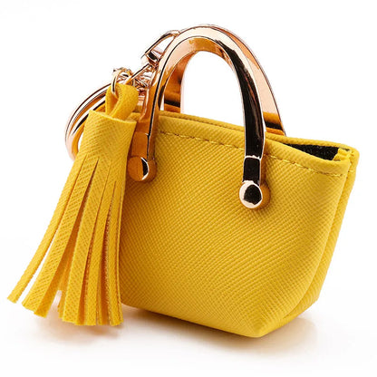 Mini Leather Coin Purse Keychain