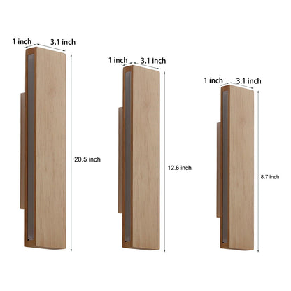 Ergové LED Wall Lamp Rotatable Wood Rectangular