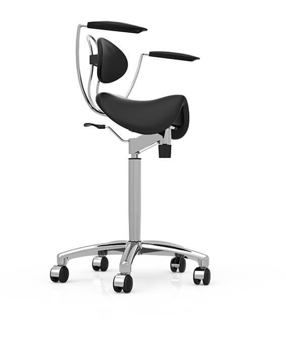 Sit-Stand Saddle Chair  with Back Rest for Better Posture