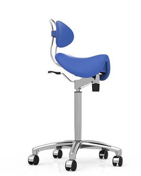 Sit-Stand Saddle Chair  with Back Rest for Better Posture