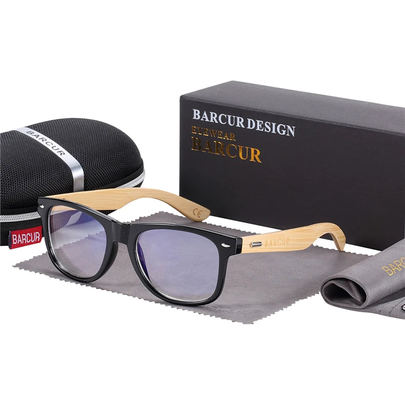 BARCUR Wood Blue Light Glasses