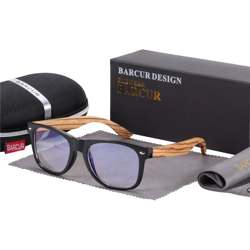 BARCUR Wood Blue Light Glasses